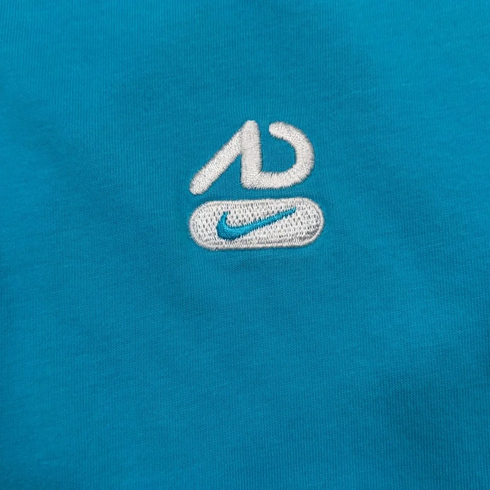 Nike Athletic Dept Reversible Full Zip Hoodie Blue Striped‎ Womens XXL Turquoise